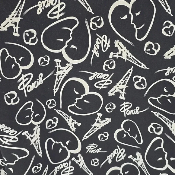 {Catherine Malandrino} Women's Paris Print Button Down Blouse - Size Large - Picture 10 of 13